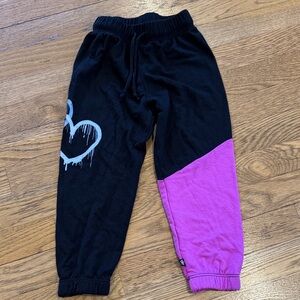 Pixielane Black and Purple Kids Joggers 2T LIKE NEW